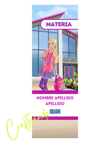 ARCHIVO DIGITAL EDITABLE Franjas Barbie