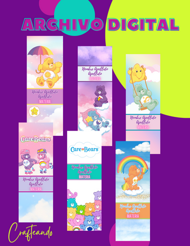 ARCHIVO DIGITAL EDITABLE franjas Care Bears