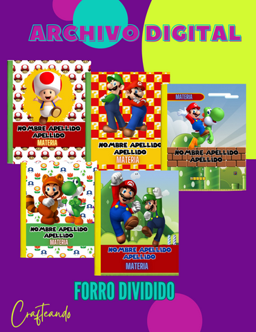 ARCHIVO DIGITAL EDITABLE Forro Dividido Mario