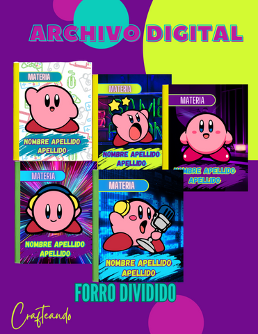 ARCHIVO DIGITAL EDITABLE Forro Dividido Kirby #2