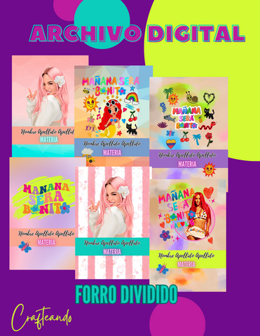 ARCHIVO DIGITAL EDITABLE forro dividido Karol G