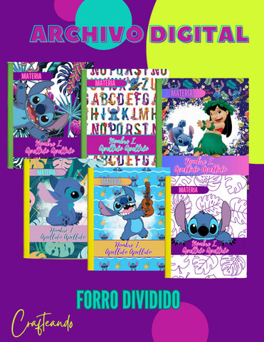 ARCHIVO DIGITAL EDITABLE Forro dividido Stich